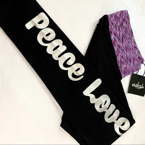 Peace & Love Black Best yoga leggings w/ p… - Picture 7 of 7